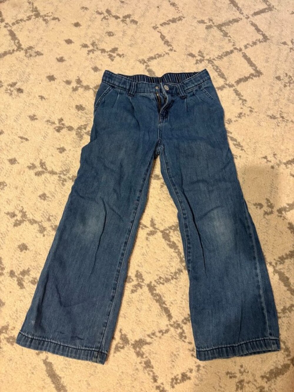 Size Small 6/7 Girls' Wide Leg Jeans - Cat & Jack Medium Wash